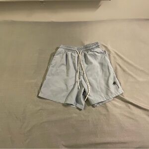 Light Blue Shorts with Palm Tree Logo
